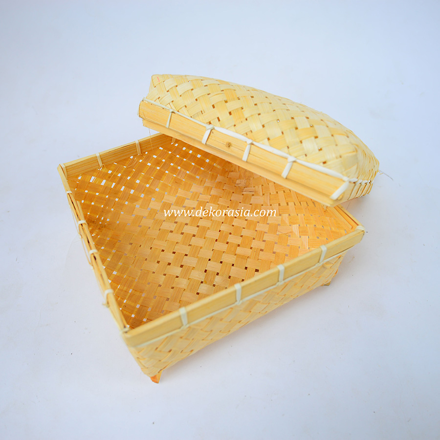 Bamboo Woven Storage Box with Lid